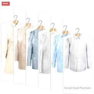 25 Pack Plastic Dry Cleaning Bags, 60x120 cm Dust-Proof Garment Covers